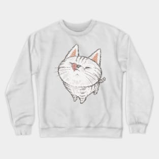 American short hair stick out tongue Crewneck Sweatshirt